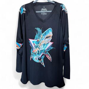 Tristan Eaton Shark Uprising Jersey Size XL Black Ice Hockey San Jose Athletic